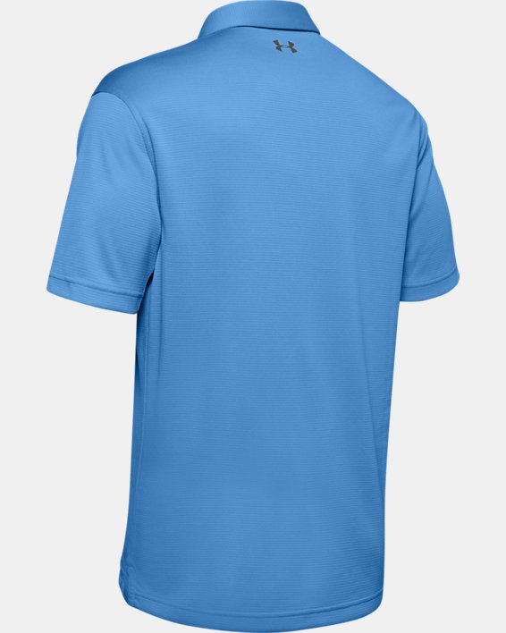 男士UA Tech™ Polo衫 in Blue image number 5